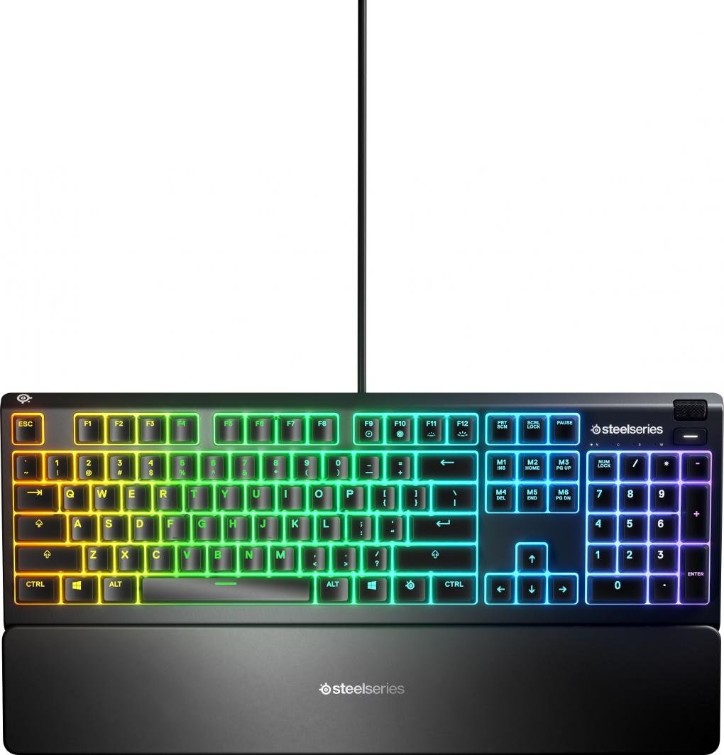 Tastierë SteelSeries Apex 3 (64795), e zezë