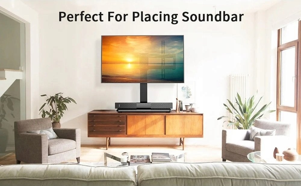 Qëndrim televizori Techly, 32"-55", deri 40kg, i zi