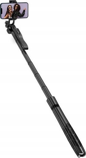 Selfie tripod Crong SelfieGo Ultra, Bluetooth, alumin, i zi