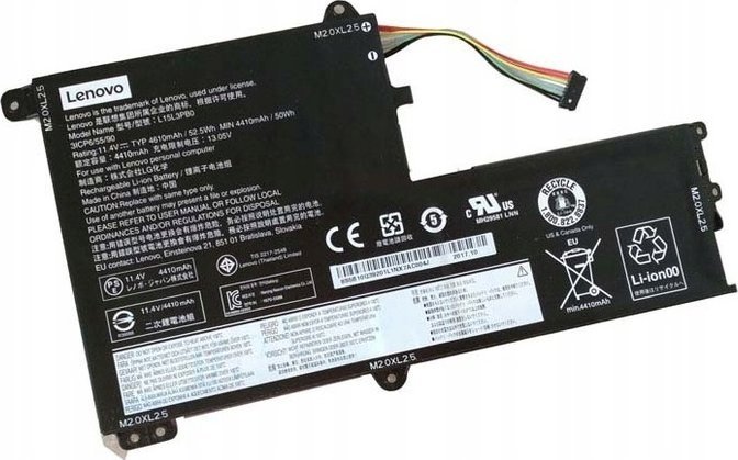 Bateri për laptop Lenovo L15L3PB0, 11.4V, 4610mAh, e zezë