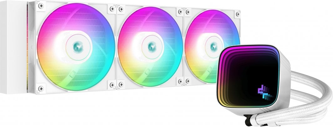 Ftohës me ujë Deepcool LS720 SE WH (R-LS720-WHAMMM-G-1), 2250 rpm, 32.9dBa, 85CFM, ARGB, 360mm