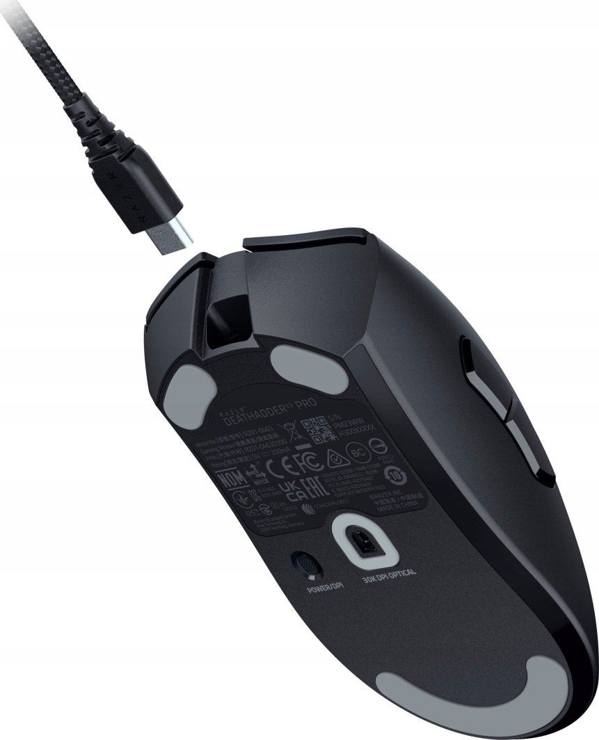 Maus Razer DeathAdder V3 Pro + HyperPolling Dongle (RZ01-04630300-R3WL), i zi