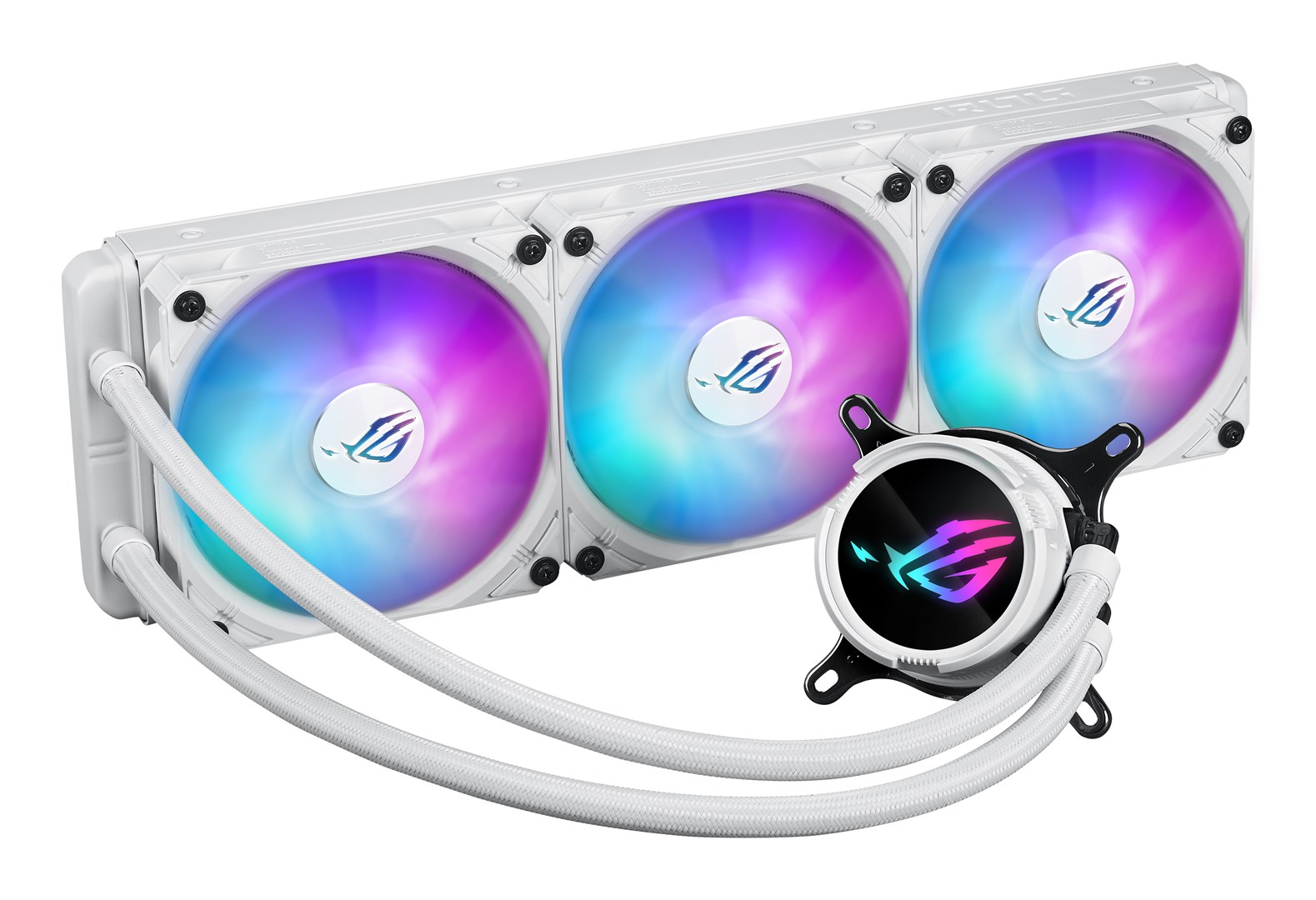 Ftohës me ujë ASUS ROG Strix LC III 360 ARGB, 12 cm, i bardhë