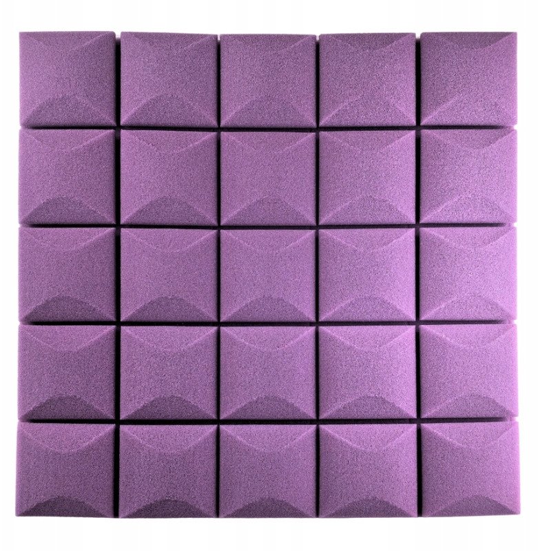 Panel akustik DNA AM5 PR, set 6 copë, shkumë vetëngjitëse, vjollcë