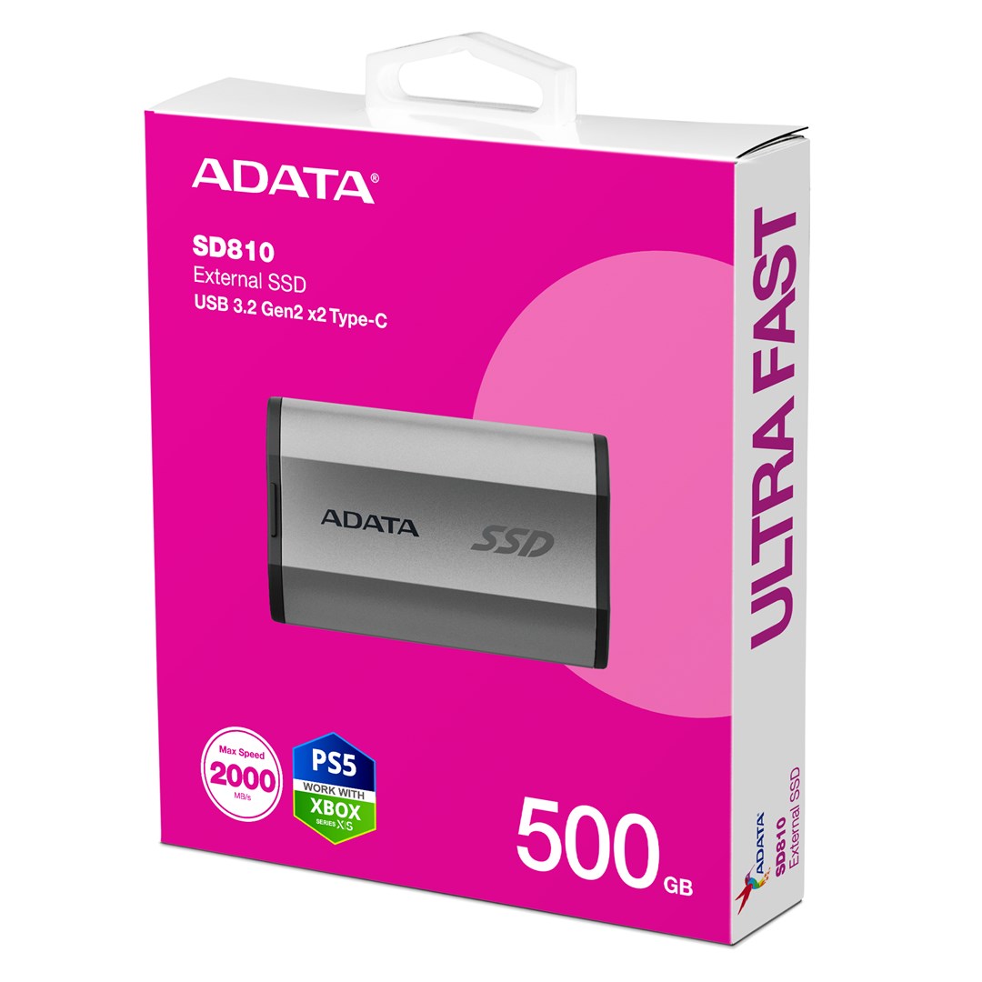 Disk SSD i jashtëm ADATA SD810, 500GB, USB 3.2 Gen2x2