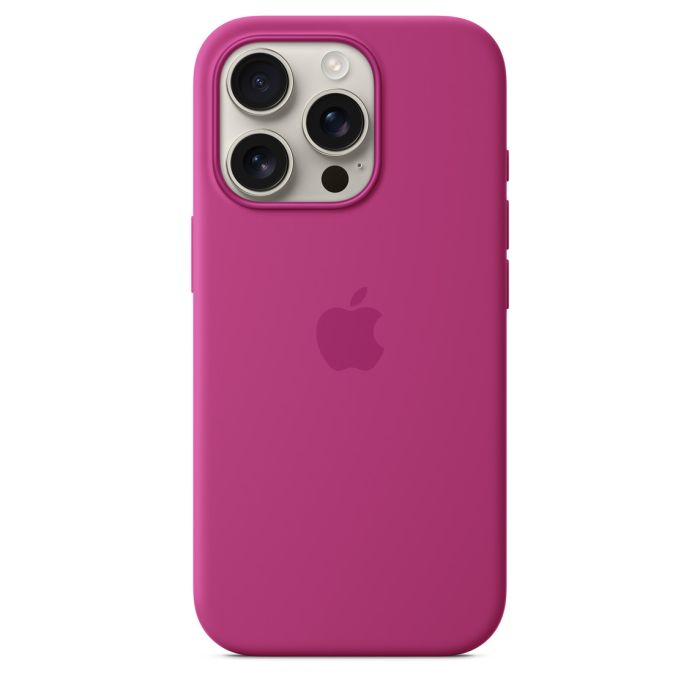 Apple iPhone 16 Pro Silicone Case with MagSafe, Fuchsia (Seasonal)