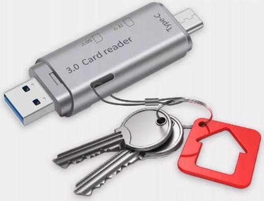 Lexues kartelash Zenwire 4in1, USB 3.0, USB-C OTG, 5 Gb/s, gri