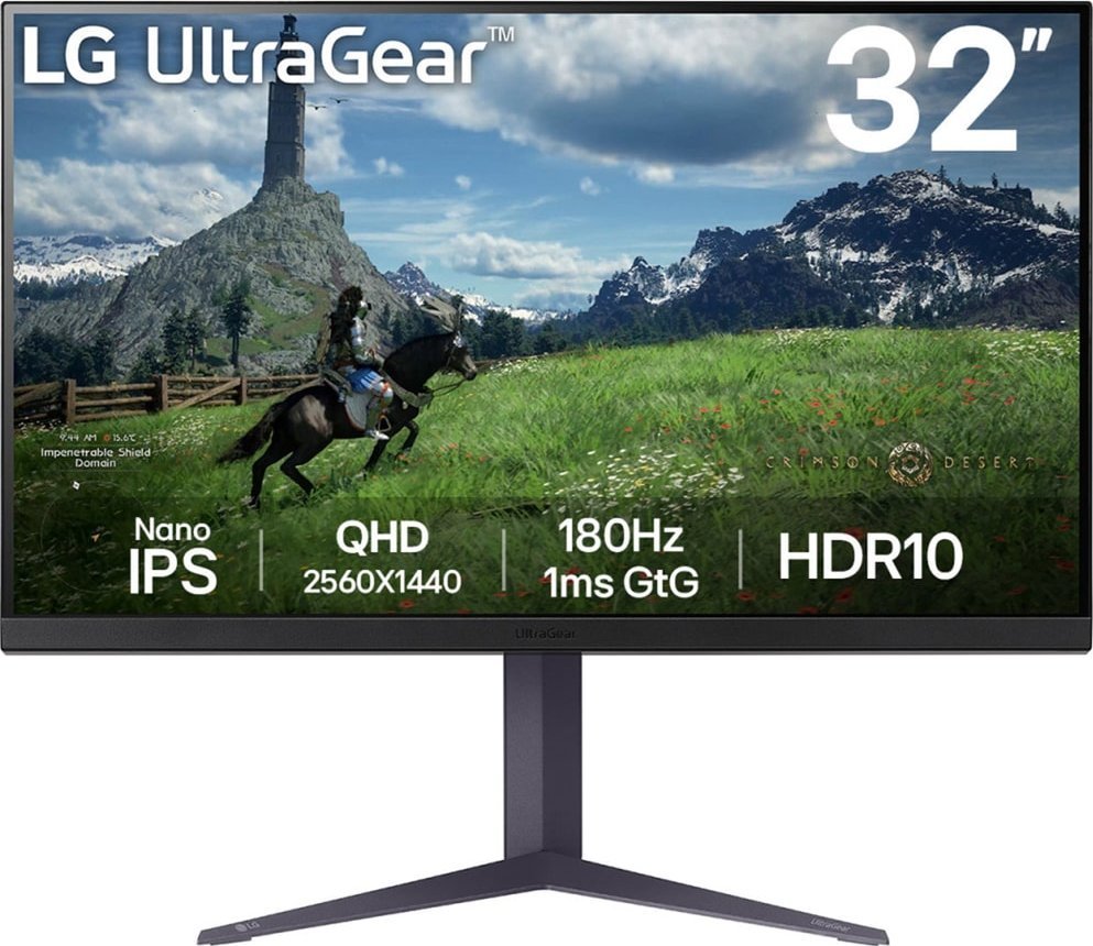 Monitor LG UltraGear 32GS85QX-B, 31.5", 2560 x 1440 (WQHD), 180Hz, i zi