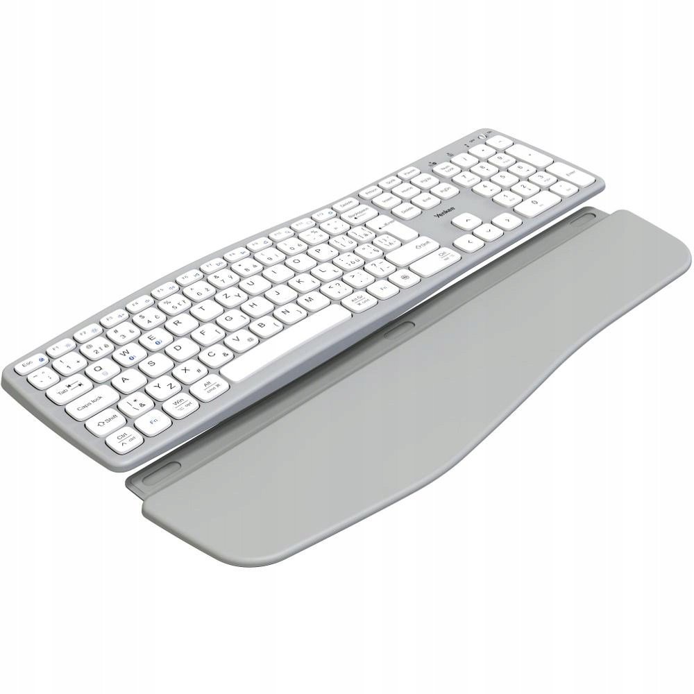 Бежична тастатура Yenkee YKB 2100 CSGY, 2.4G и Bluetooth, вградена полначка батерија, сива