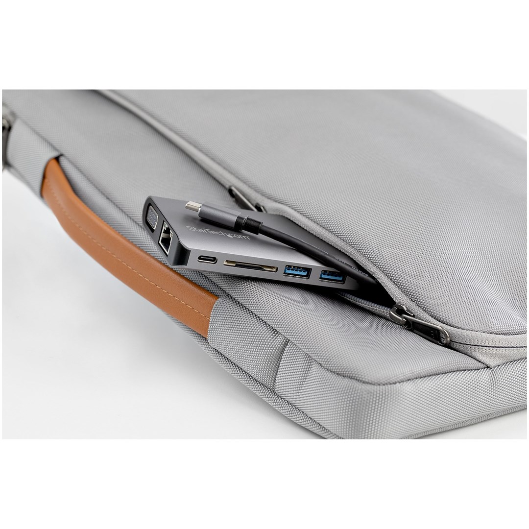 Përshtatës shumëportësh Startech, USB-C, HDMI/VGA, 100W, i hirtë