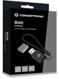 Читач на картички Conceptronic USB A, Micro SD TF, 3.0, црн