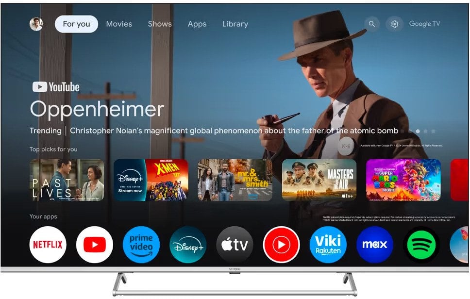 Телевизор Strong SRT65UG8773C, 65\", QLED 4K Smart Google TV, црн