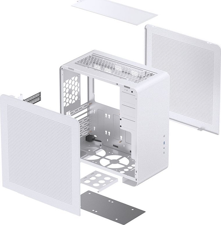 Куќиште за персонален компјутер Jonsbo U4 Pro Mesh, MIDI Tower, ATX, бело