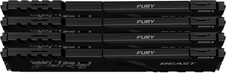 Module të memories Kingston Fury Beast Black 32GB (4x8GB) DDR4 3600 CL17