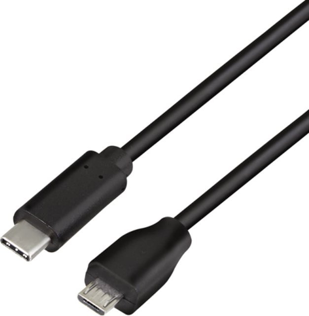 Kabllo USB LogiLink CU0196, USB C në microUSB, 0.5m, e zezë
