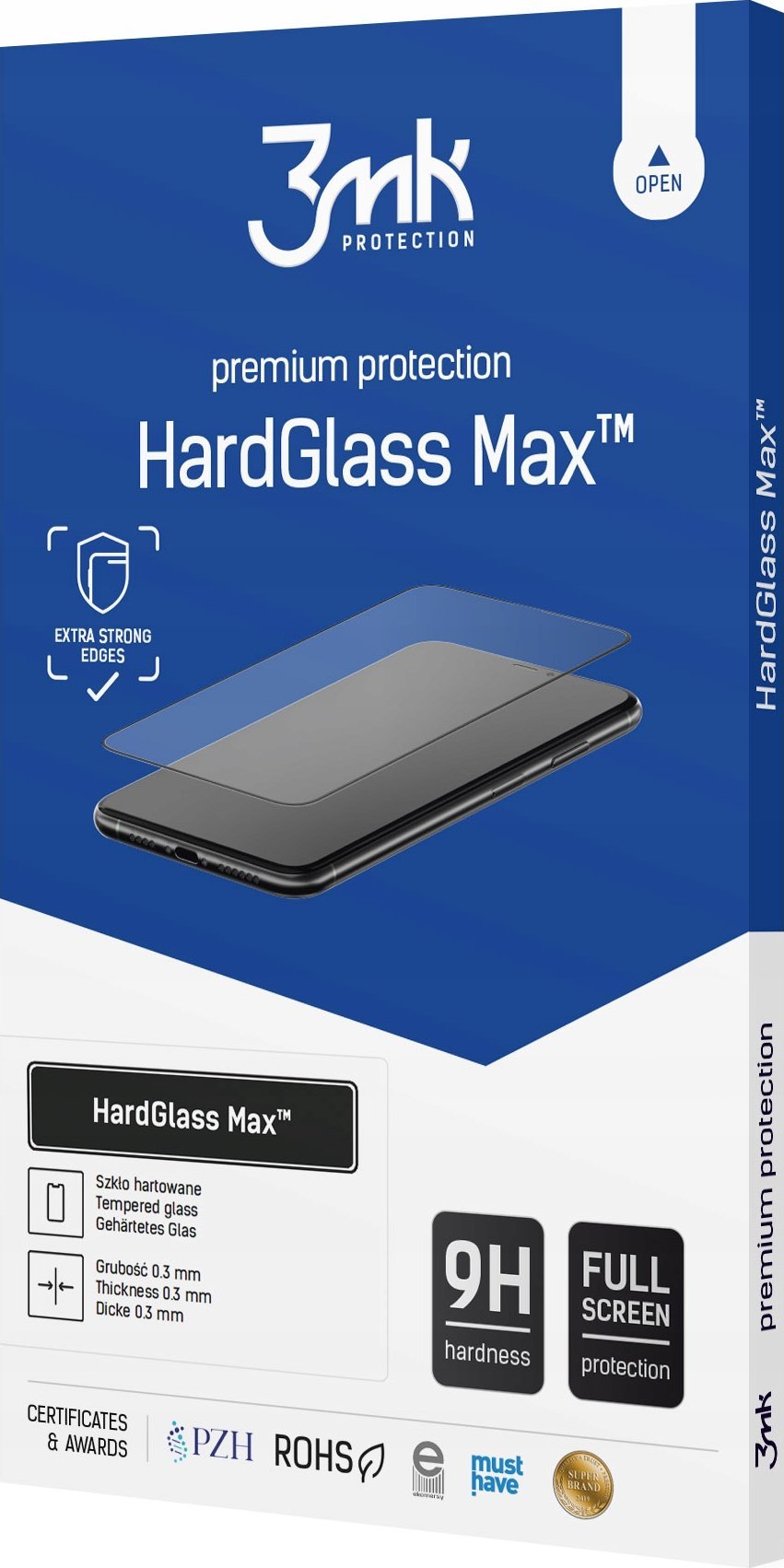 Xham mbrojtës 3MK HardGlass Max për Samsung Galaxy S24 FE, fullscreen, i zi