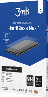 Xham mbrojtës 3MK HardGlass Max për Samsung Galaxy S24 FE, fullscreen, i zi