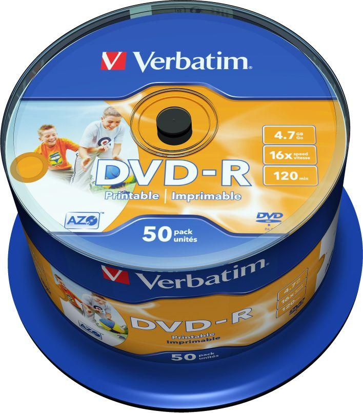 Disqe DVD-R Verbatim (43533), 4.7GB, 16x, 50 copë
