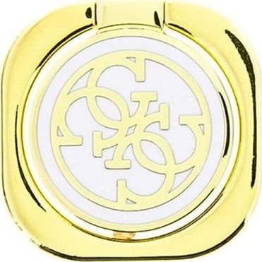 Mbajtëse unaze për telefon Guess GURSEQGWH, metal, stendë, ari e bardhë