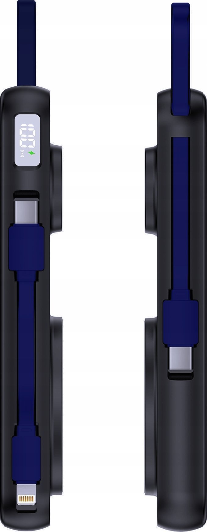 Powerbank 3MK Powerbank PastelUp 10000mAh, MagSafe, безжично полнење, црн