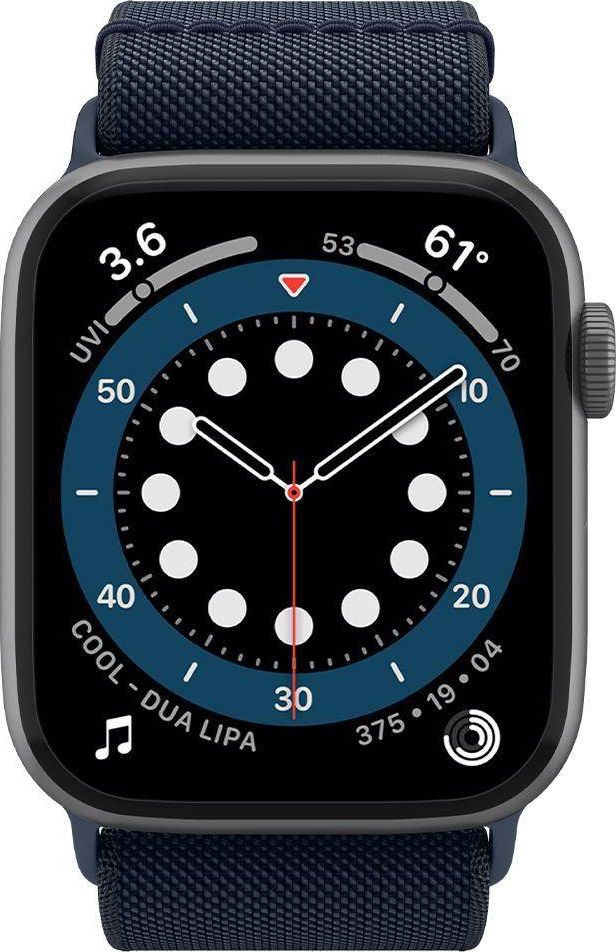Rrip dore Spigen Fit Lite për Apple Watch 42/44mm, silikoni, blu navy