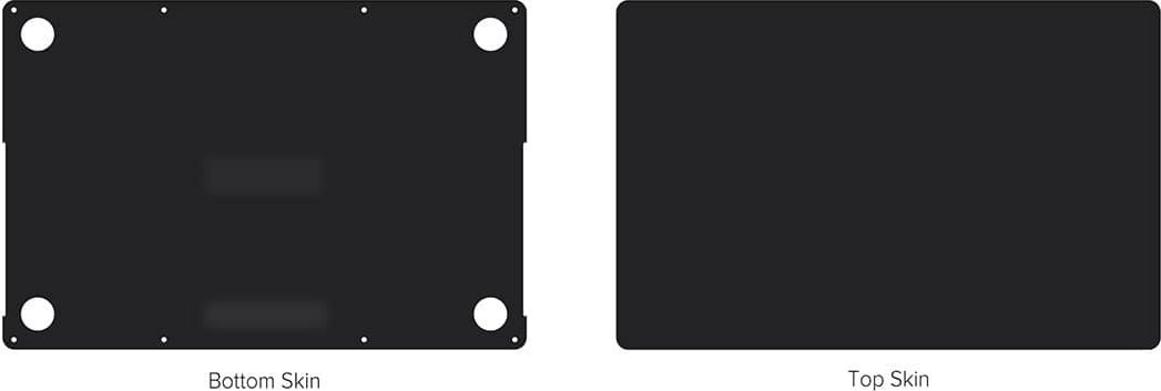 Set mbrojtës JCPAL MacGuard për MacBook Pro 14", Two in One Skin, Space Black