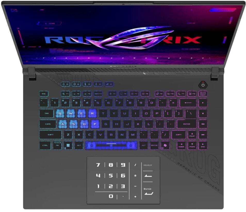 Laptop ASUS ROG Strix G16 G614, 16", AMD Ryzen 9 8940HX, 16GB RAM, 1TB SSD, NVIDIA GeForce RTX 5070 Ti, i hirtë errët