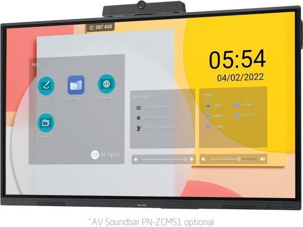 Ekran interaktiv Sharp PN-L752B, 75", 4K UHD, i zi