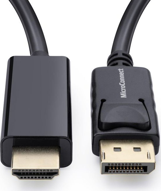 Adapter AV MicroConnect MC-DP-HDMI-200, DisplayPort në HDMI, 2m, i zi