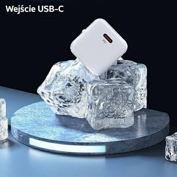 Полнач за во ѕид USAMS T45, 30W PD3.0 QC3.0, со кабел USB-C во Lightning, црн