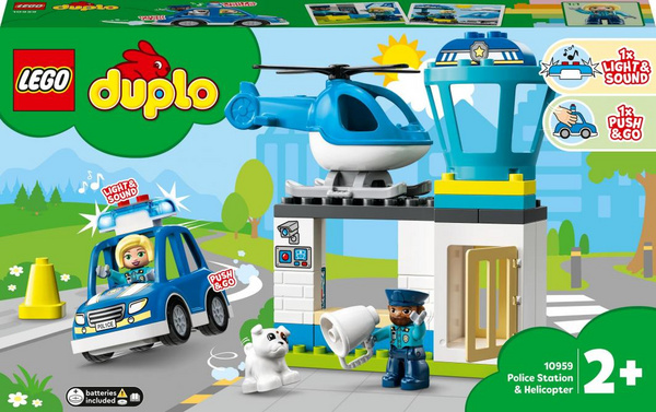 Lodër për fëmijë LEGO Duplo Police Station Helicopter (10959), e kaltër
