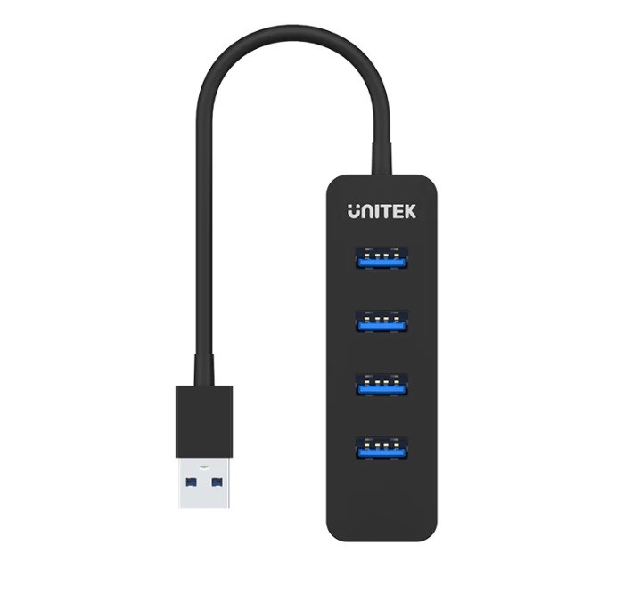 Qendër USB Unitek H1117A, 4x USB-A 3.1, 10W, Aktive, e zezë