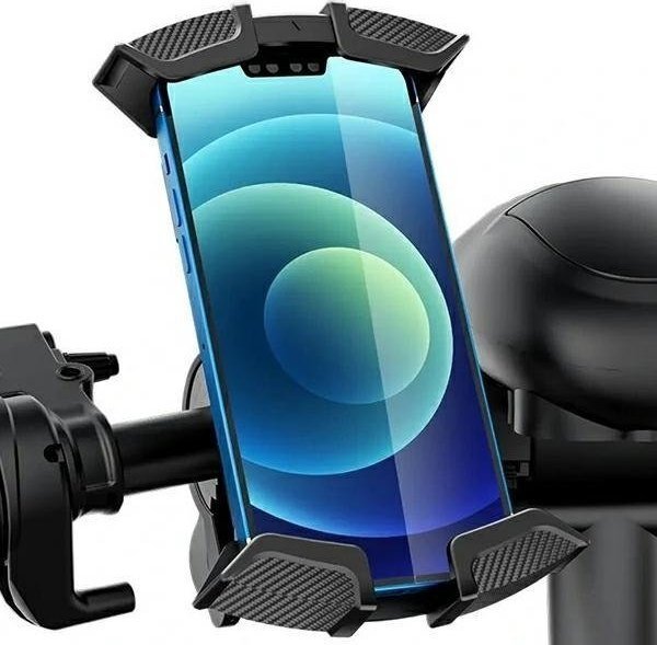 Mbajtëse telefoni për biçikletë Awei X47, për kornizë, rrotullim 360°, e zezë
