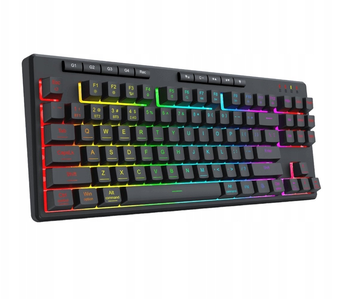 Гејминг тастатура Redragon K516 PRO Shiva TKL, безжична, RGB, црна