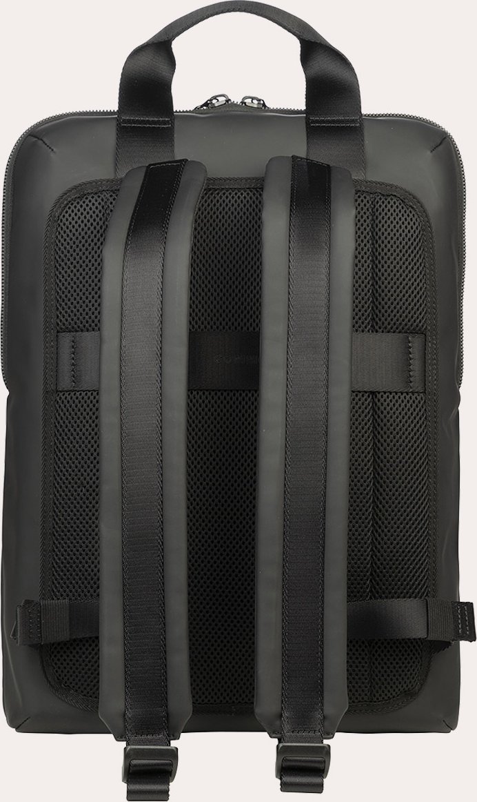 Çantë shpine TUCANO Rubberized, 15.6", material i gomuar, unisex, e zezë