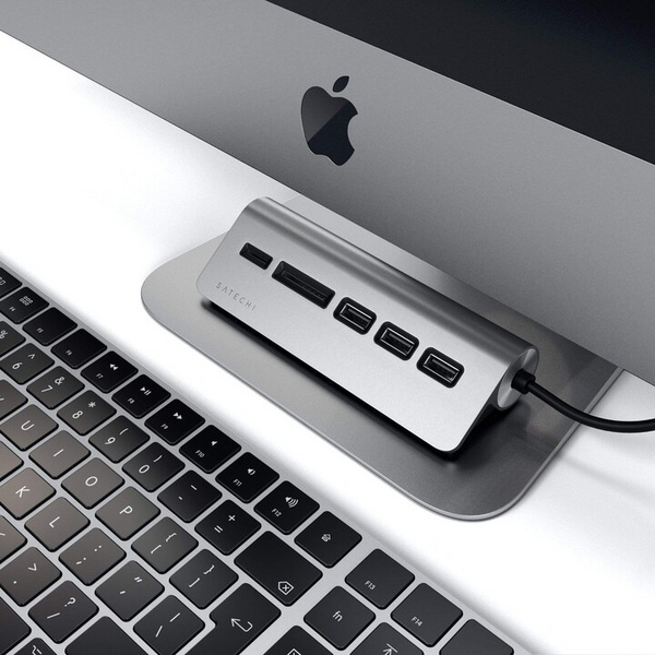 USB Hub Satechi USB-C Aluminum, i hirtë