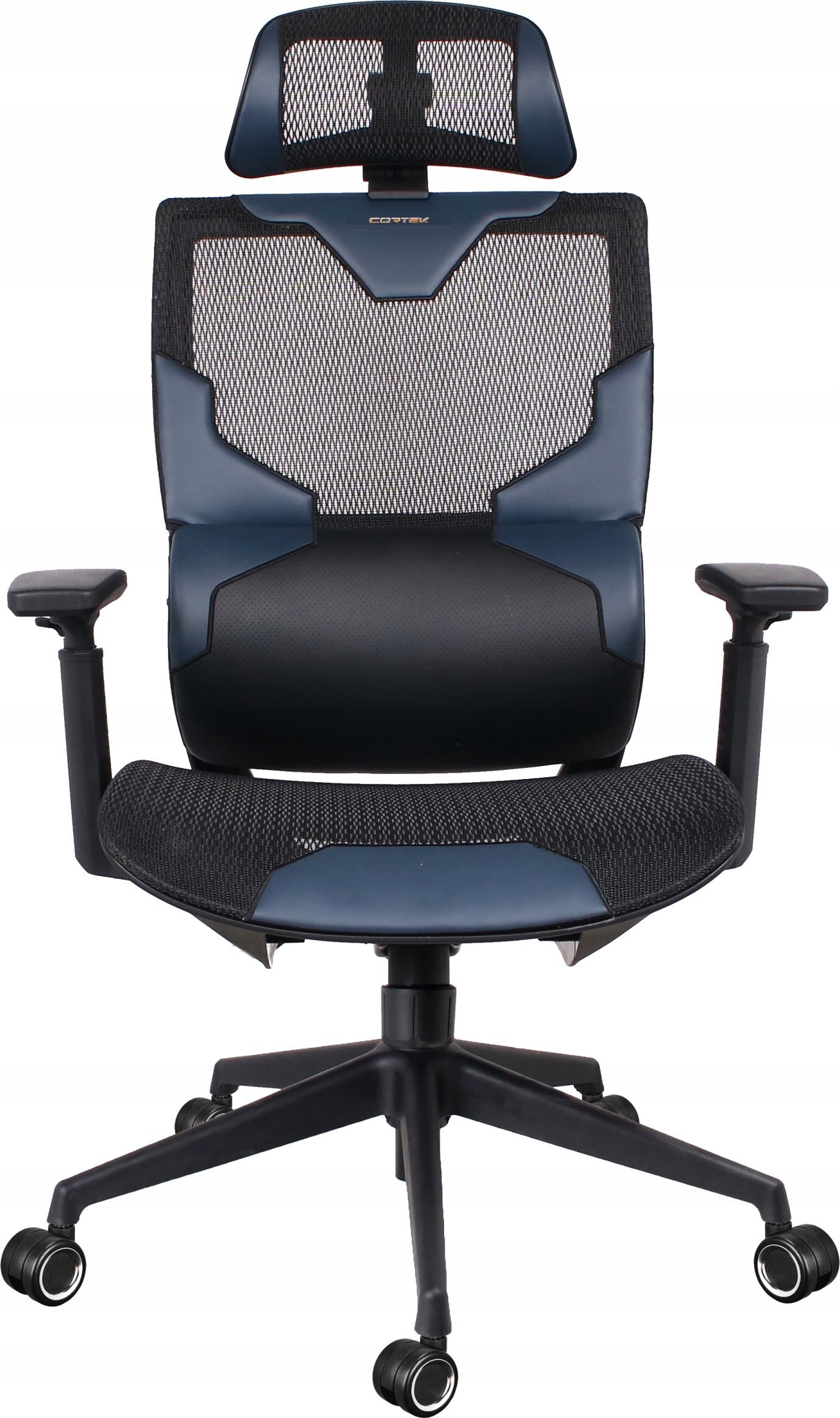 Karrige zyre lojërash Cortek Vision, rrotulluese, material i ajrosshëm, e zezë