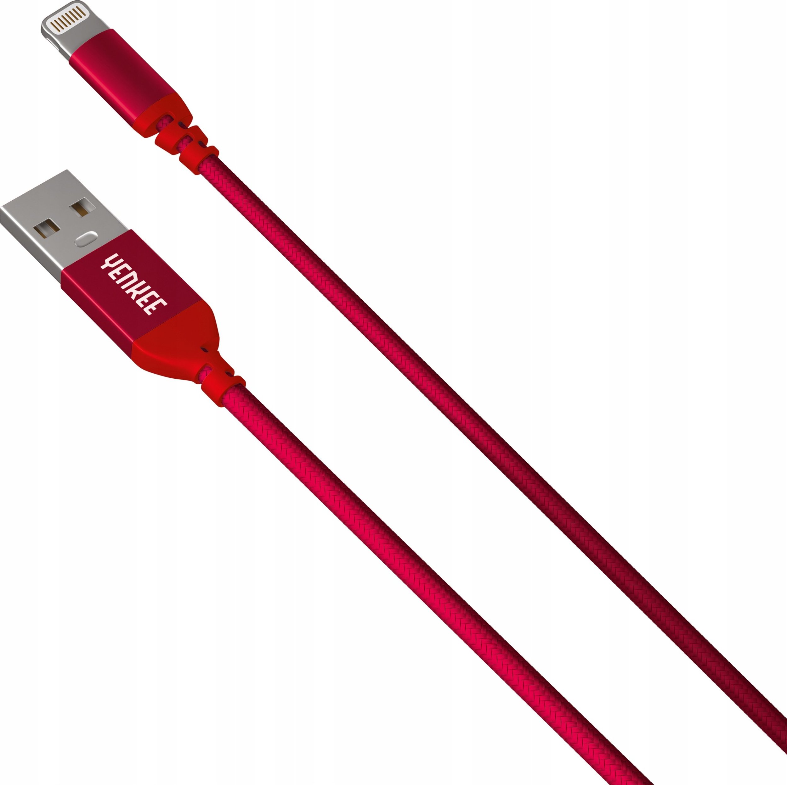 Кабел Лајтнинг Јенки Кави YCU 611 RD, USB 2.0, 1m, црвена