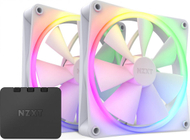 Ventilator për kompjuter NZXT F140 RGB + Hub (RF-R14SF-W1), 32.5 dBa, 1800 rpm, 89.48 CFM, 140mm, e bardhë