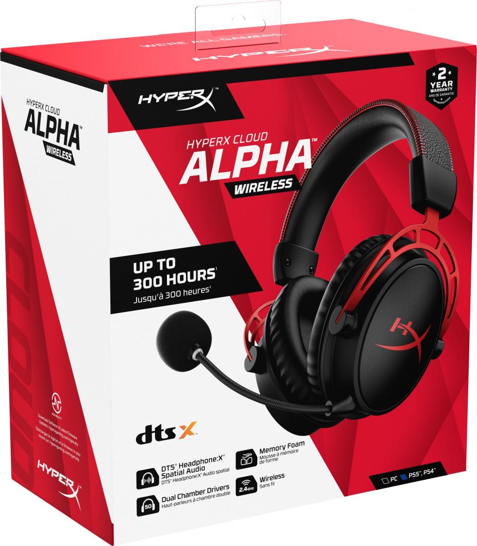 Kufje HyperX Cloud Alpha Wireless Headphones (4P5D4AA), të zeza