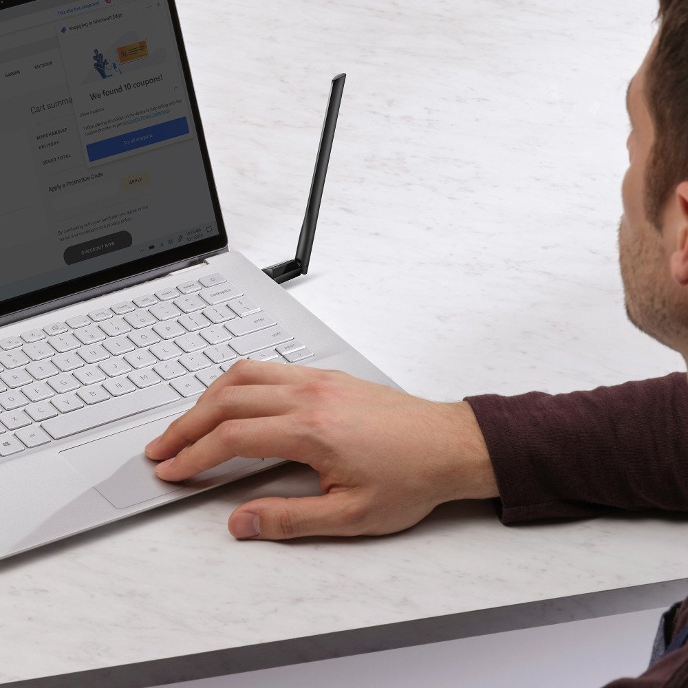 Мрежен адаптер TP-Link AX1800, Wi-Fi 6, USB, црн