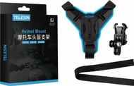 Mbajtëse helmete për kamerë aksioni TELESIN, rrip montimi, e zezë