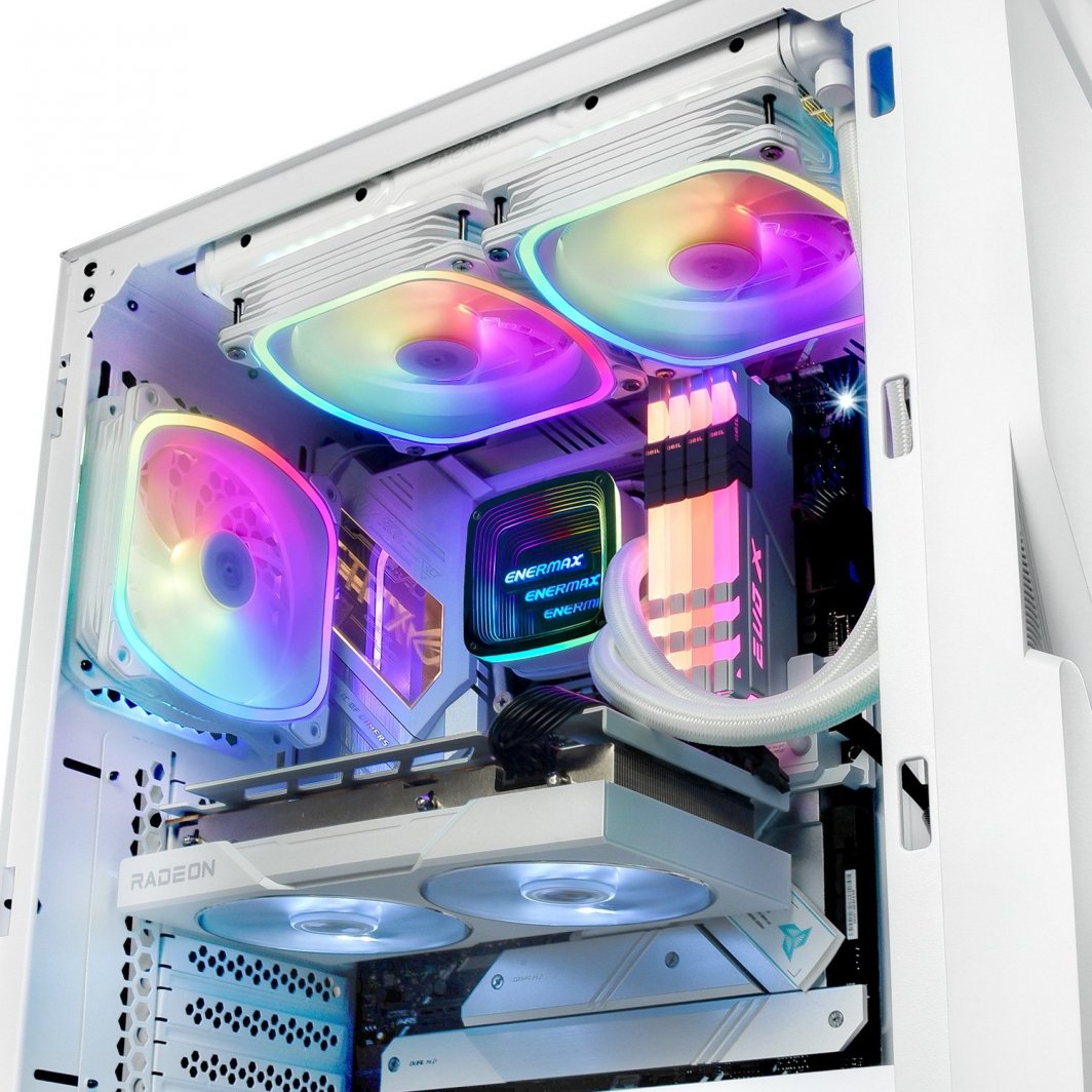 Ftohës uji për CPU Enermax AquaFusion ADV 240, 240mm, RGB, i bardhë
