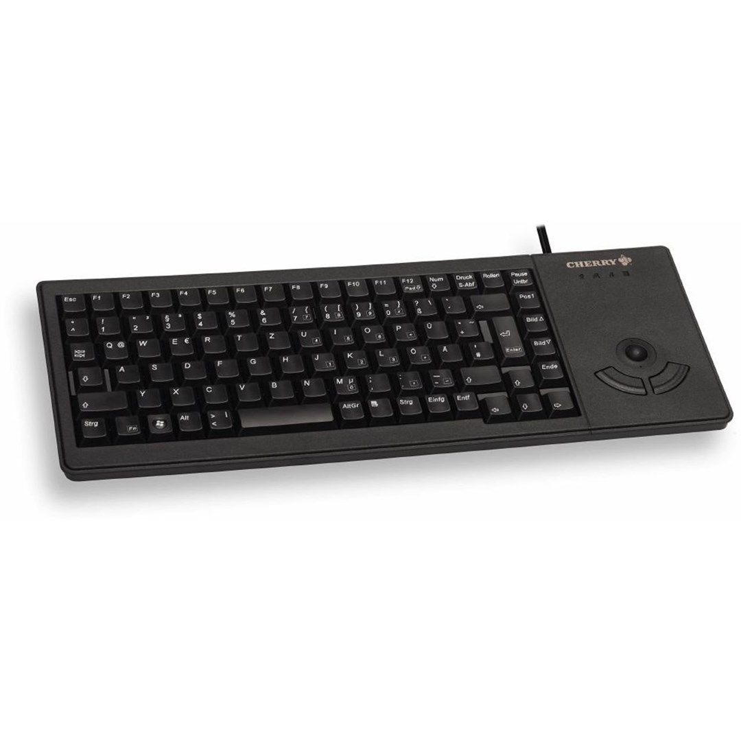 Tastierë kompakte CHERRY G84-5400 XS, me trackball, e zezë