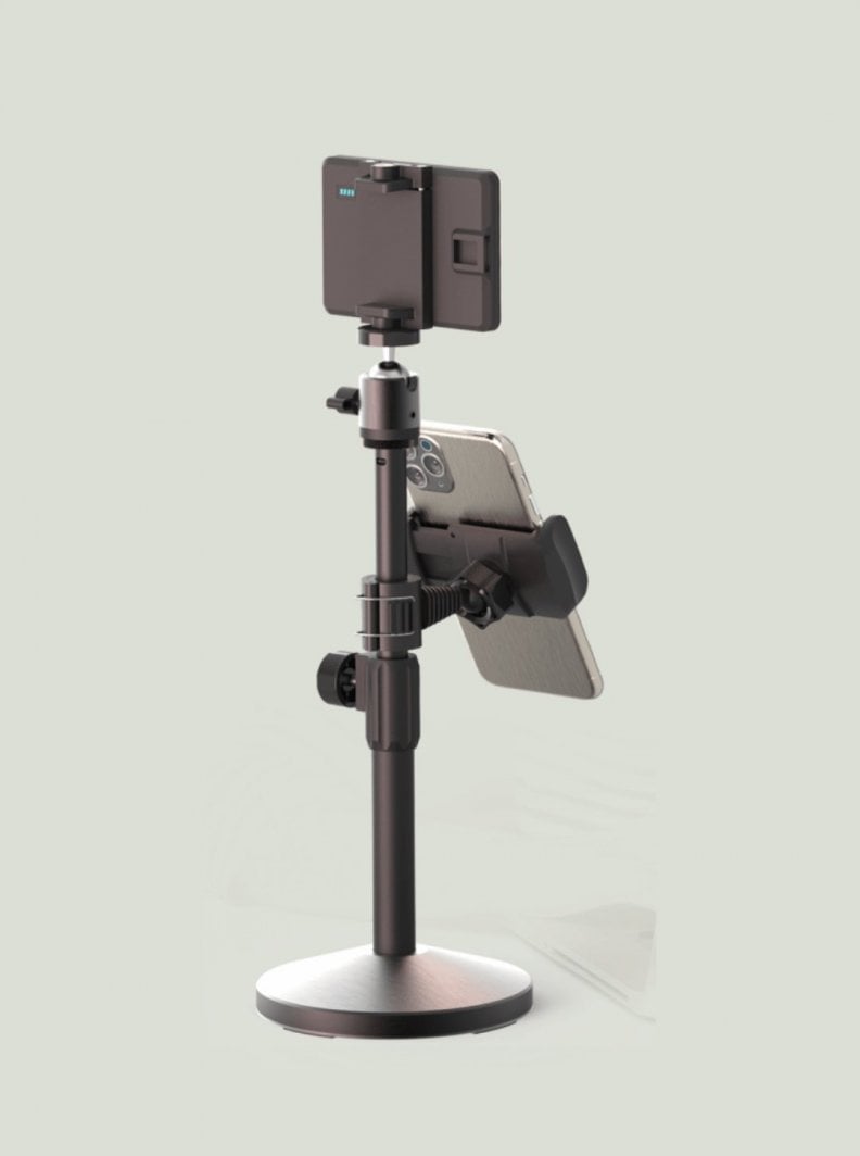 Tripod DigiPower Achiever Video Call Pro Kit, dritë LED 60, rregullim lartësie, i zi