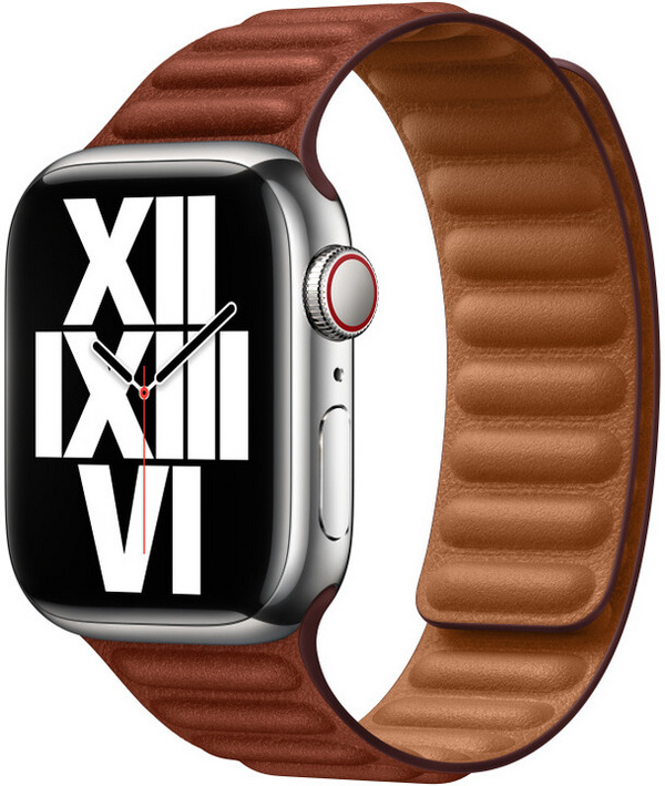 Apple Watch 41mm Band, Umber Leather Link - M/L