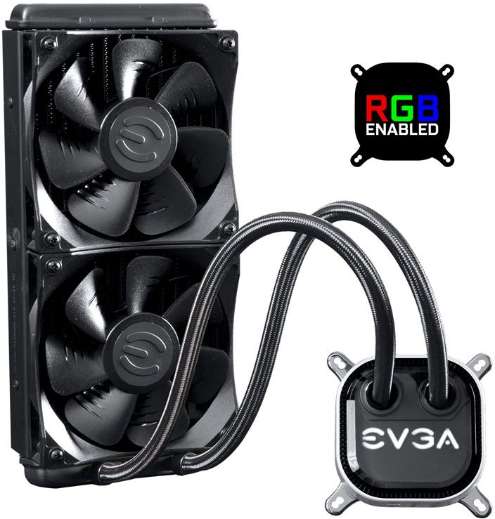 Ftohës uji EVGA CLC, 240 mm, i zi