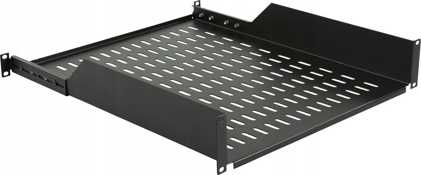 Raft rack Lanview RAS410BL, për kabinet 19", deri 50 kg, i zi