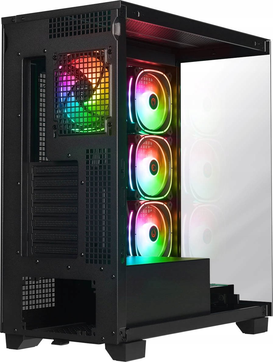 Kuti kompjuteri Rampage Hydra V1, ARGB Fan Hub, 4x USB C USB A, e zezë