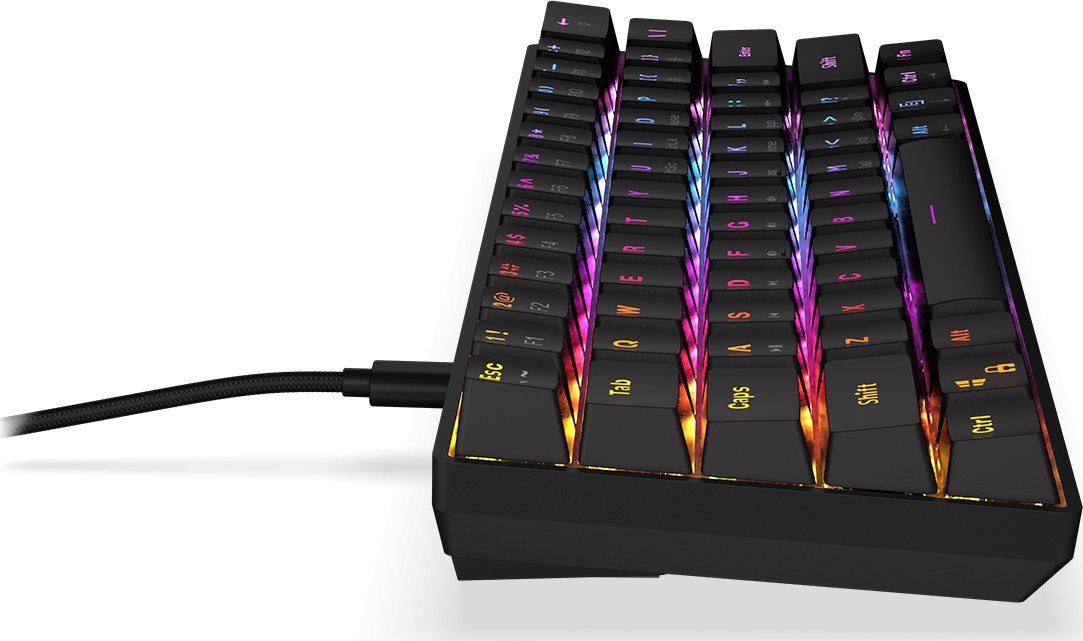 Tastierë mekanike Krux Qara, 60%, Outemu Red, RGB